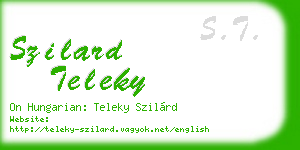 szilard teleky business card